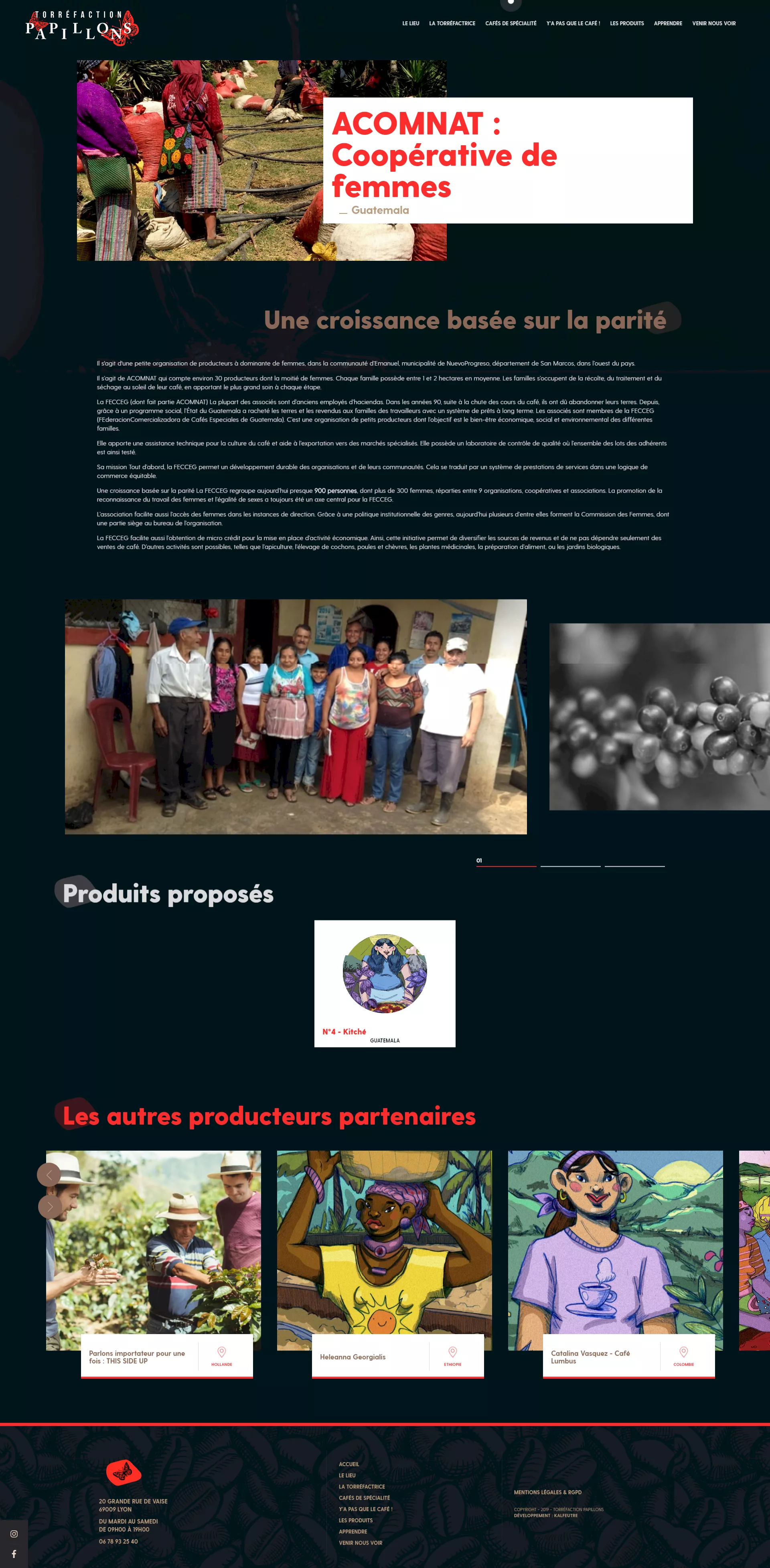 producteur torrefaction papillons kalfeutre 