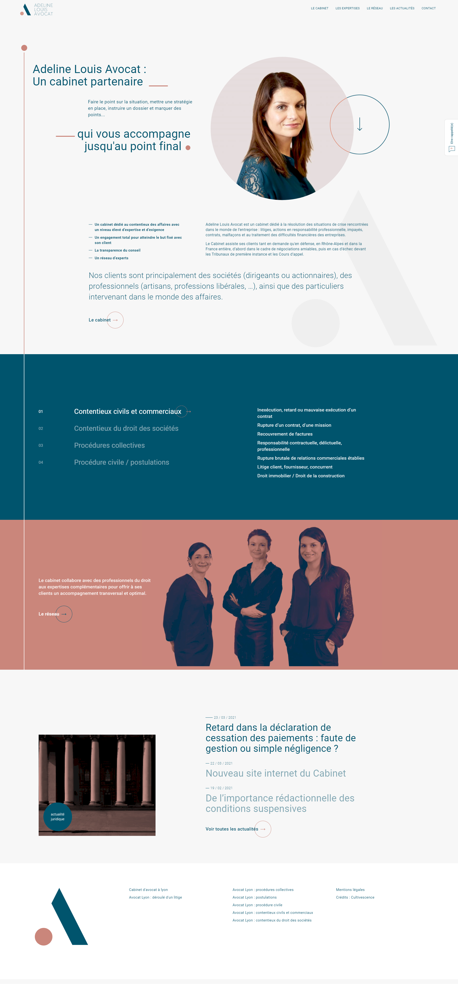 adeline louis avocat - kalfeutre lyon webdesign